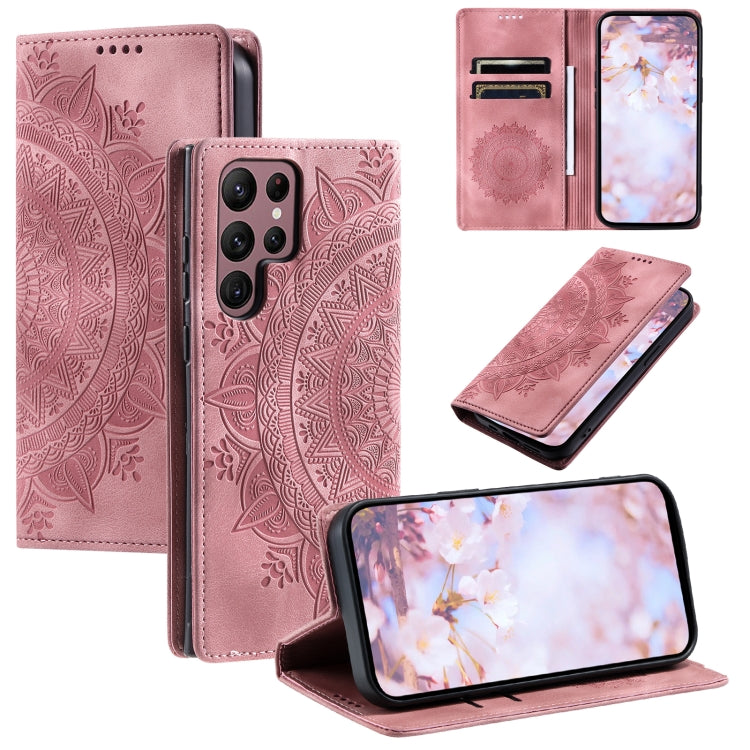 Totem Embossed Magnetic Leather Phone Case, For Samsung Galaxy S25 Edge 5G, For Samsung Galaxy S25 5G, For Samsung Galaxy S25+ 5G, For Samsung Galaxy S25 Ultra 5G