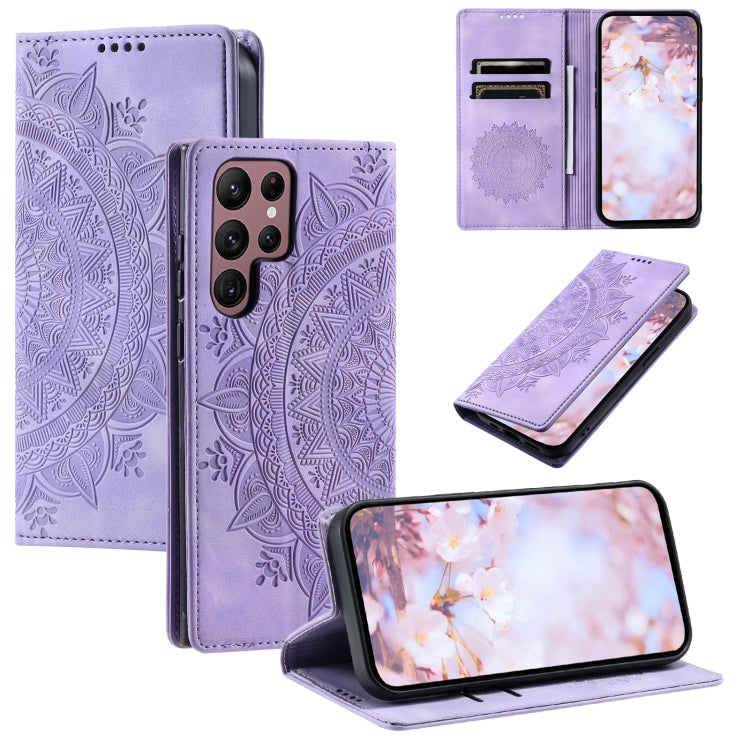 Totem Embossed Magnetic Leather Phone Case, For Samsung Galaxy S25 Edge 5G, For Samsung Galaxy S25 5G, For Samsung Galaxy S25+ 5G, For Samsung Galaxy S25 Ultra 5G
