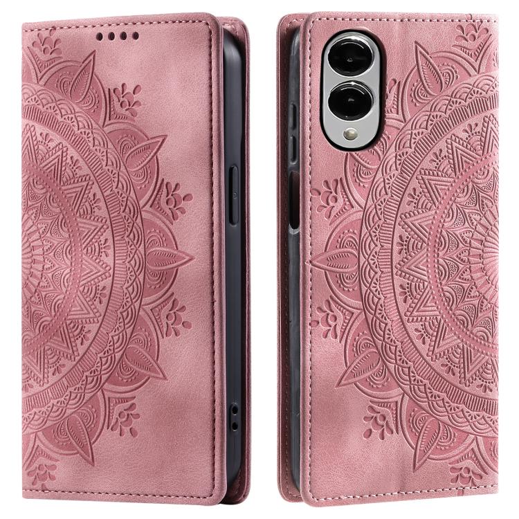 Totem Embossed Magnetic Leather Phone Case, For Samsung Galaxy S25 Edge 5G, For Samsung Galaxy S25 5G, For Samsung Galaxy S25+ 5G, For Samsung Galaxy S25 Ultra 5G