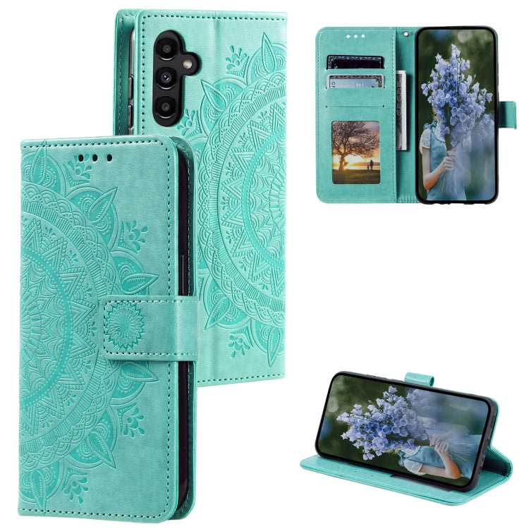 Totem Flower Embossed Leather Phone Case, For Samsung Galaxy S25 FE 5G, For Samsung Galaxy S25 Edge 5G, For Samsung Galaxy S25 5G, For Samsung Galaxy S25+ 5G, For Samsung Galaxy S25 Ultra 5G