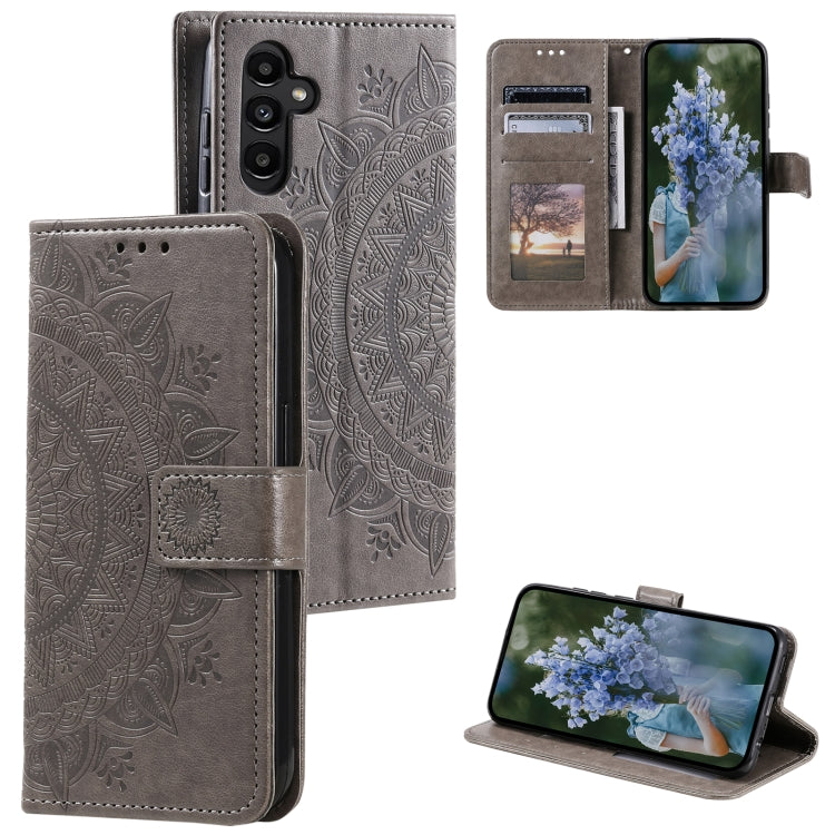 Totem Flower Embossed Leather Phone Case, For Samsung Galaxy S25 FE 5G, For Samsung Galaxy S25 Edge 5G, For Samsung Galaxy S25 5G, For Samsung Galaxy S25+ 5G, For Samsung Galaxy S25 Ultra 5G