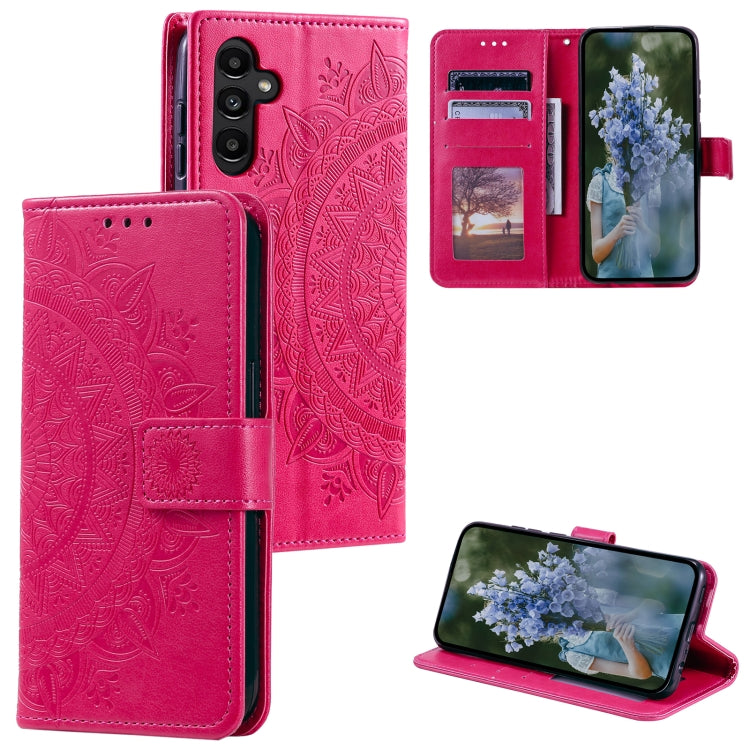 Totem Flower Embossed Leather Phone Case, For Samsung Galaxy S25 FE 5G, For Samsung Galaxy S25 Edge 5G, For Samsung Galaxy S25 5G, For Samsung Galaxy S25+ 5G, For Samsung Galaxy S25 Ultra 5G