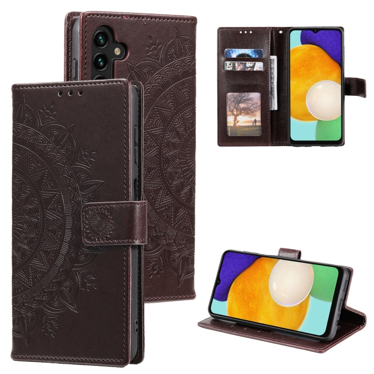 Totem Flower Embossed Leather Phone Case, For Samsung Galaxy S25 FE 5G, For Samsung Galaxy S25 Edge 5G, For Samsung Galaxy S25 5G, For Samsung Galaxy S25+ 5G, For Samsung Galaxy S25 Ultra 5G