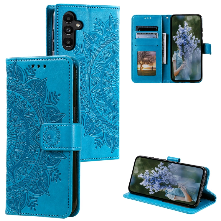 Totem Flower Embossed Leather Phone Case, For Samsung Galaxy S25 FE 5G, For Samsung Galaxy S25 Edge 5G, For Samsung Galaxy S25 5G, For Samsung Galaxy S25+ 5G, For Samsung Galaxy S25 Ultra 5G