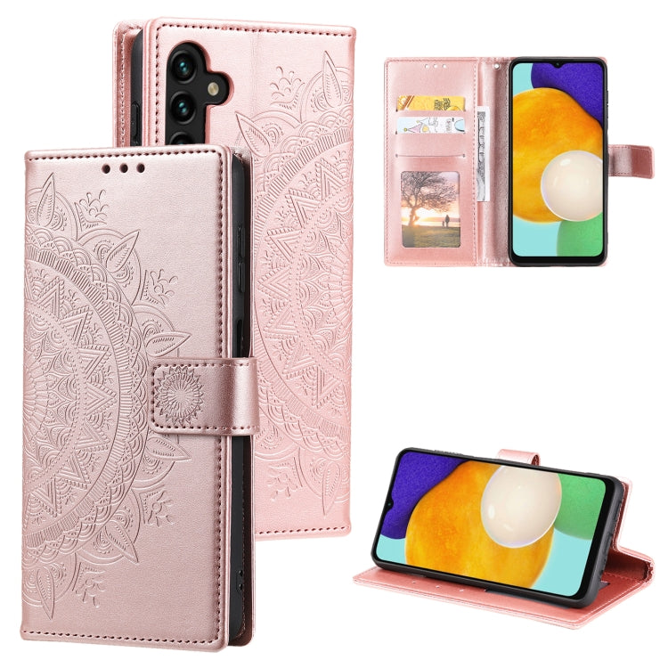 Totem Flower Embossed Leather Phone Case, For Samsung Galaxy S25 FE 5G, For Samsung Galaxy S25 Edge 5G, For Samsung Galaxy S25 5G, For Samsung Galaxy S25+ 5G, For Samsung Galaxy S25 Ultra 5G