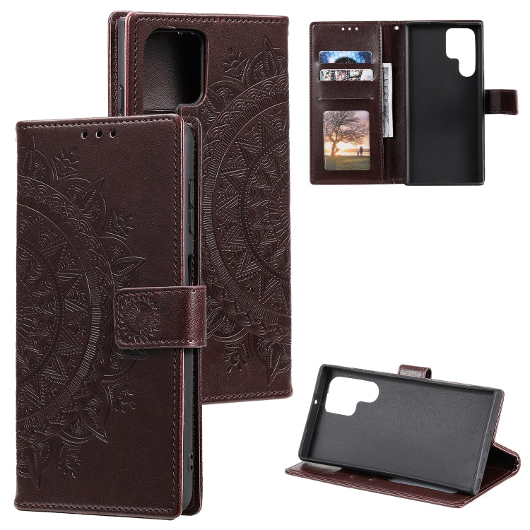 Totem Flower Embossed Leather Phone Case, For Samsung Galaxy S25 FE 5G, For Samsung Galaxy S25 Edge 5G, For Samsung Galaxy S25 5G, For Samsung Galaxy S25+ 5G, For Samsung Galaxy S25 Ultra 5G