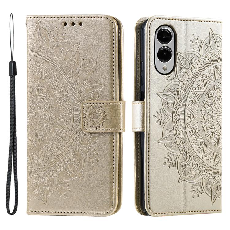 Totem Flower Embossed Leather Phone Case, For Samsung Galaxy S25 FE 5G, For Samsung Galaxy S25 Edge 5G, For Samsung Galaxy S25 5G, For Samsung Galaxy S25+ 5G, For Samsung Galaxy S25 Ultra 5G
