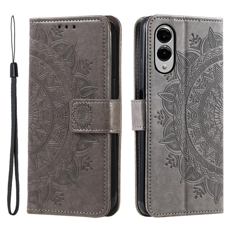 Totem Flower Embossed Leather Phone Case, For Samsung Galaxy S25 FE 5G, For Samsung Galaxy S25 Edge 5G, For Samsung Galaxy S25 5G, For Samsung Galaxy S25+ 5G, For Samsung Galaxy S25 Ultra 5G