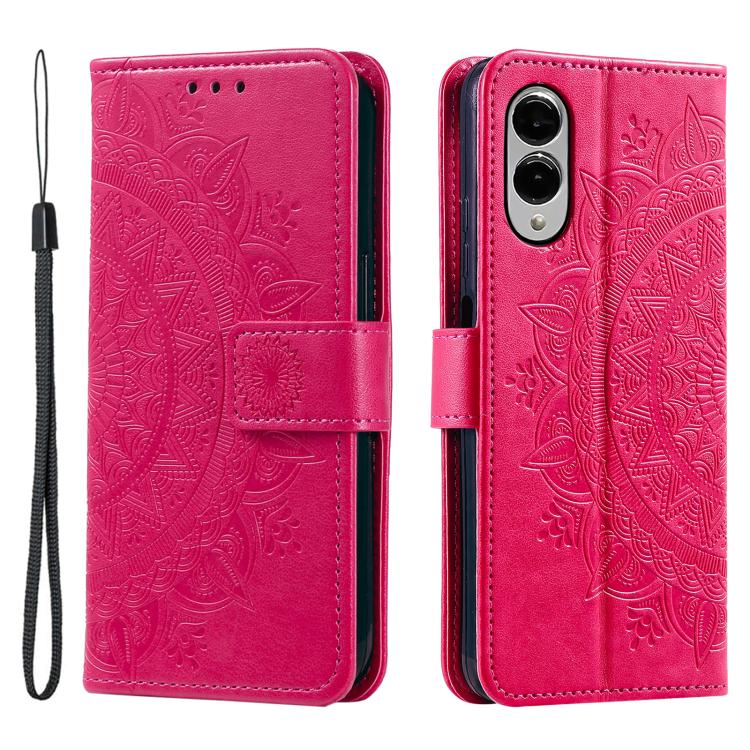 Totem Flower Embossed Leather Phone Case, For Samsung Galaxy S25 FE 5G, For Samsung Galaxy S25 Edge 5G, For Samsung Galaxy S25 5G, For Samsung Galaxy S25+ 5G, For Samsung Galaxy S25 Ultra 5G