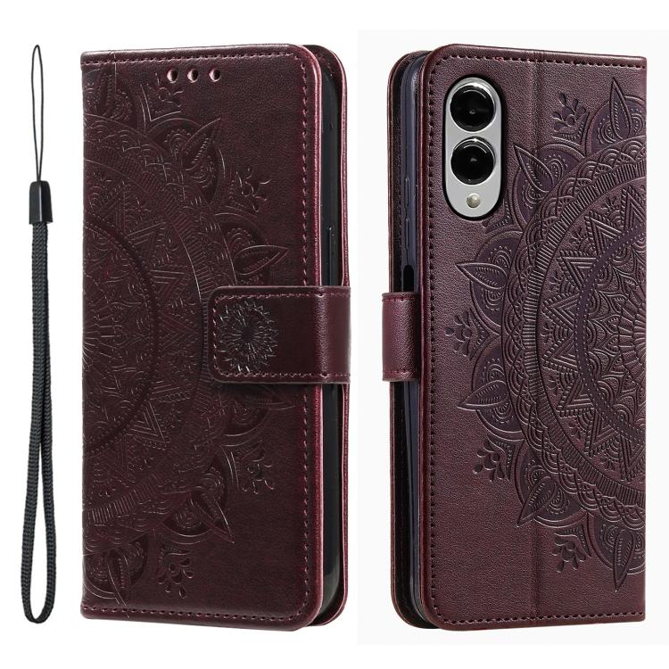 Totem Flower Embossed Leather Phone Case, For Samsung Galaxy S25 FE 5G, For Samsung Galaxy S25 Edge 5G, For Samsung Galaxy S25 5G, For Samsung Galaxy S25+ 5G, For Samsung Galaxy S25 Ultra 5G