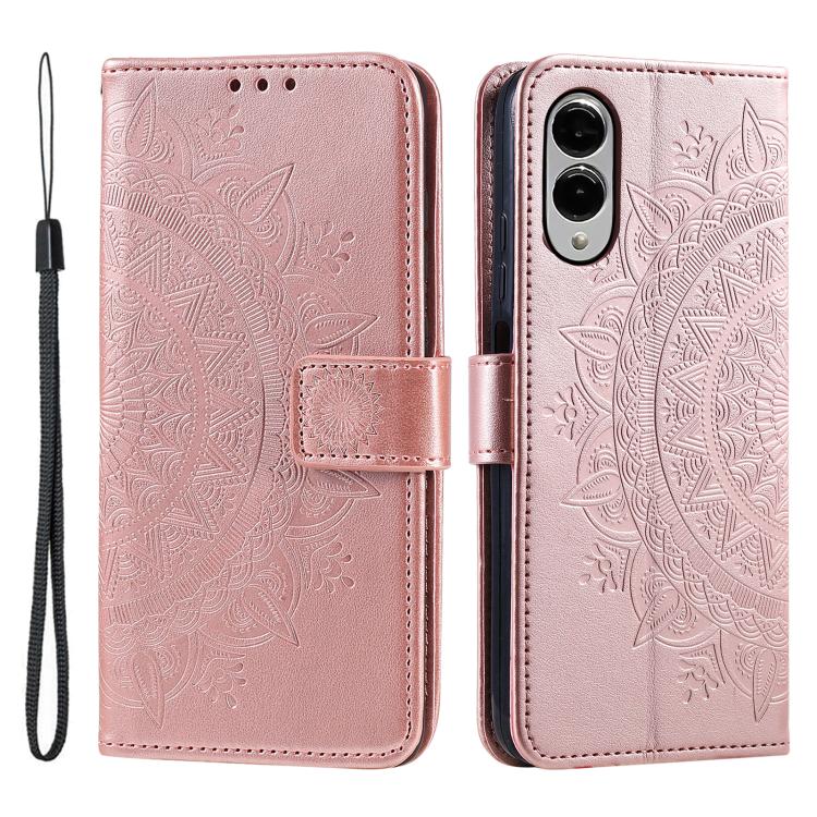 Totem Flower Embossed Leather Phone Case, For Samsung Galaxy S25 FE 5G, For Samsung Galaxy S25 Edge 5G, For Samsung Galaxy S25 5G, For Samsung Galaxy S25+ 5G, For Samsung Galaxy S25 Ultra 5G