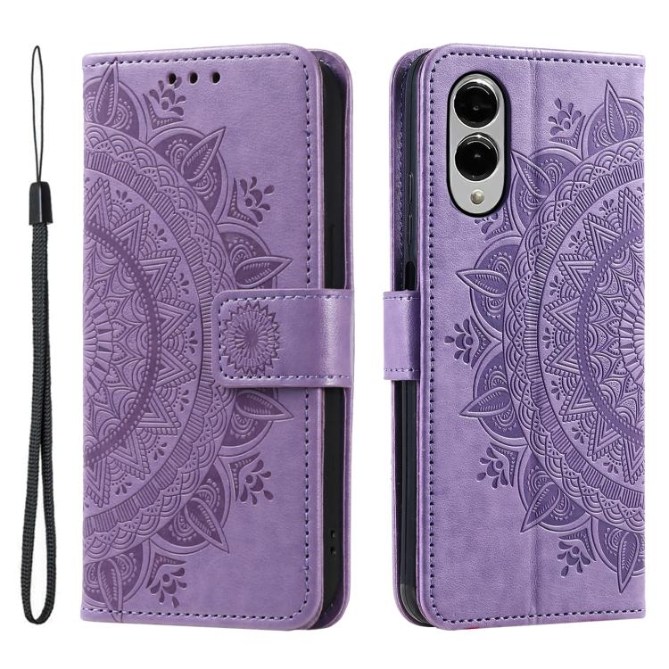 Totem Flower Embossed Leather Phone Case, For Samsung Galaxy S25 FE 5G, For Samsung Galaxy S25 Edge 5G, For Samsung Galaxy S25 5G, For Samsung Galaxy S25+ 5G, For Samsung Galaxy S25 Ultra 5G