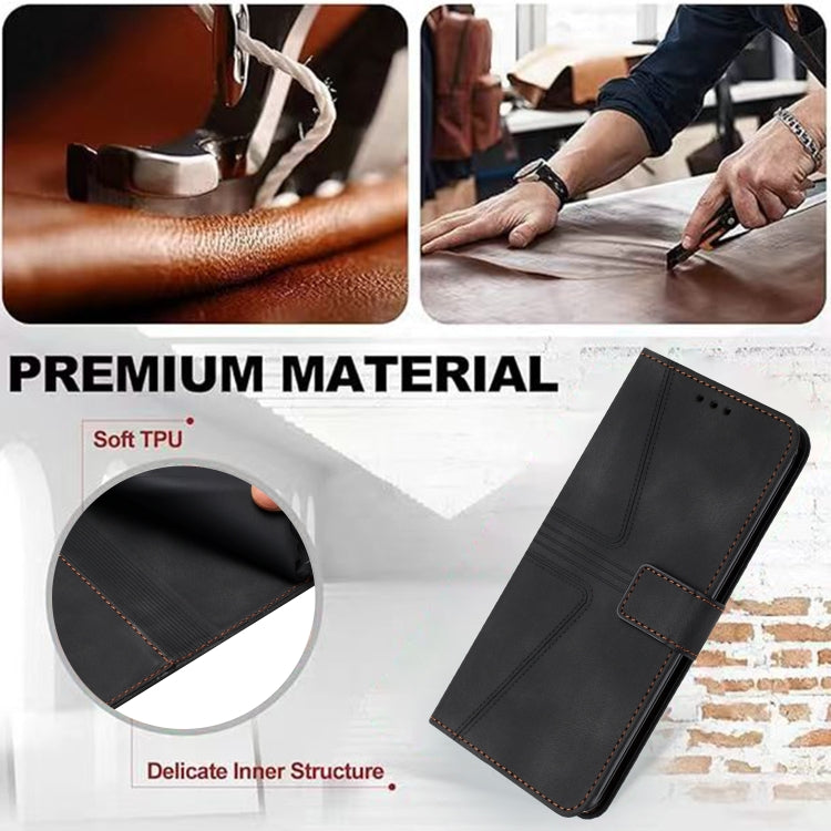 Triangle Solid Color Leather Phone Case, For Samsung Galaxy S25 5G, For Samsung Galaxy S25+5G, For Samsung Galaxy S25 Ultra 5G