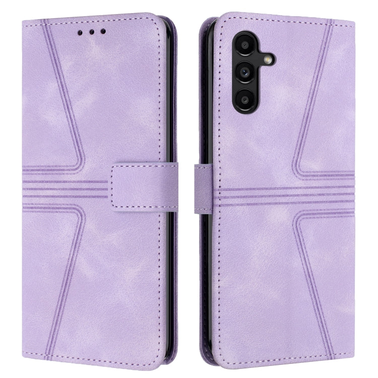 Triangle Solid Color Leather Phone Case, For Samsung Galaxy S25 5G, For Samsung Galaxy S25+5G, For Samsung Galaxy S25 Ultra 5G