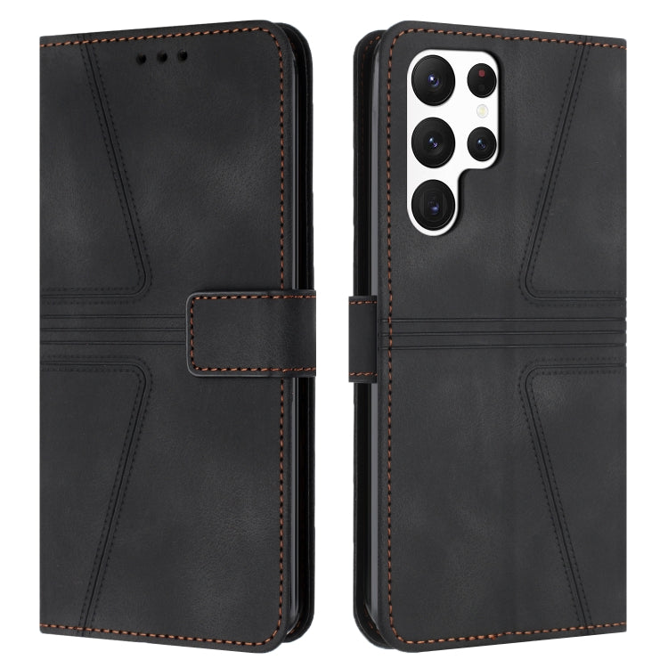 Triangle Solid Color Leather Phone Case, For Samsung Galaxy S25 5G, For Samsung Galaxy S25+5G, For Samsung Galaxy S25 Ultra 5G