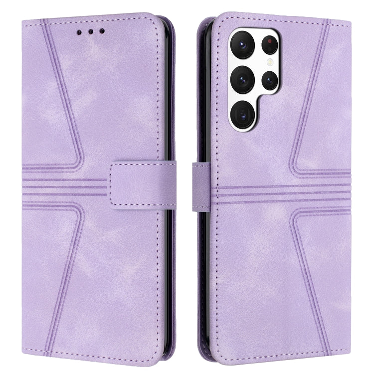 Triangle Solid Color Leather Phone Case, For Samsung Galaxy S25 5G, For Samsung Galaxy S25+5G, For Samsung Galaxy S25 Ultra 5G