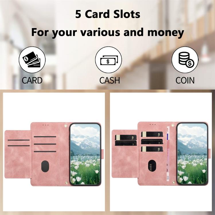Tulips Embossed Leather Phone Case with Lanyard, For Samsung Galaxy S25 Edge 5G, For Samsung Galaxy S25 5G, For Samsung Galaxy S25+ 5G, For Samsung Galaxy S25 Ultra 5G