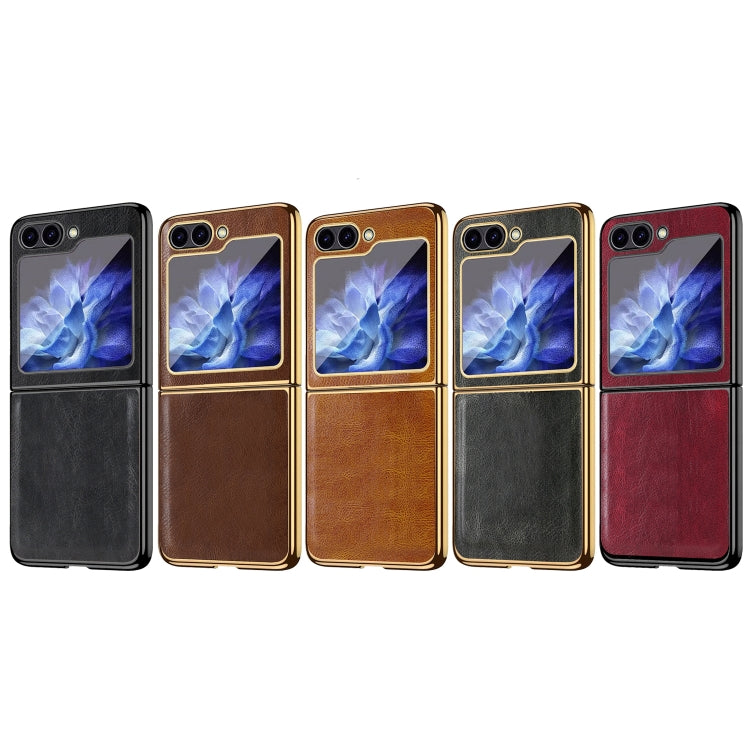 VIETAO Crazy Horse Texture PU Phone Case, For Samsung Galaxy Z Flip6 / Flip7 FE, For Samsung Galaxy Z Fold6, For Samsung Galaxy Z Fold5, For Samsung Galaxy Z Flip5