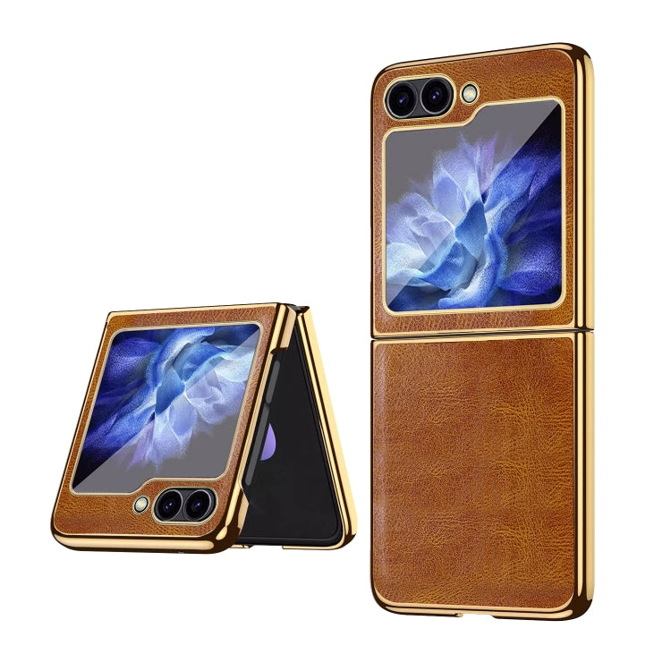 VIETAO Crazy Horse Texture PU Phone Case, For Samsung Galaxy Z Flip6 / Flip7 FE, For Samsung Galaxy Z Fold6, For Samsung Galaxy Z Fold5, For Samsung Galaxy Z Flip5