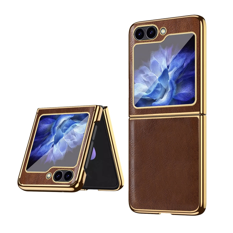 VIETAO Crazy Horse Texture PU Phone Case, For Samsung Galaxy Z Flip6 / Flip7 FE, For Samsung Galaxy Z Fold6, For Samsung Galaxy Z Fold5, For Samsung Galaxy Z Flip5