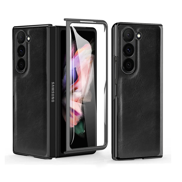 VIETAO Crazy Horse Texture PU Phone Case, For Samsung Galaxy Z Flip6 / Flip7 FE, For Samsung Galaxy Z Fold6, For Samsung Galaxy Z Fold5, For Samsung Galaxy Z Flip5