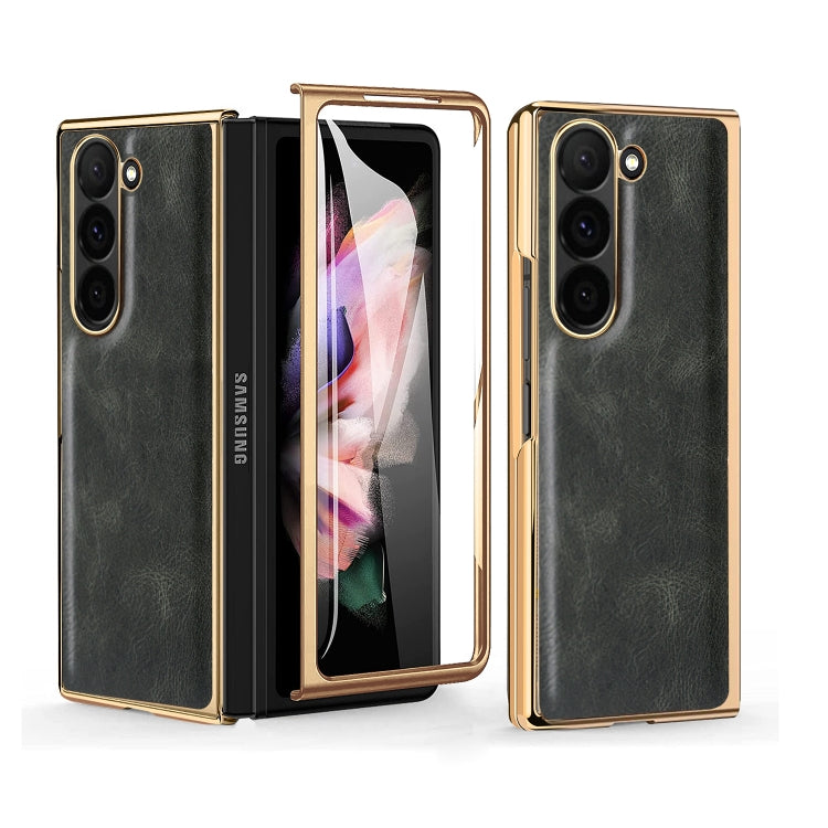 VIETAO Crazy Horse Texture PU Phone Case, For Samsung Galaxy Z Flip6 / Flip7 FE, For Samsung Galaxy Z Fold6, For Samsung Galaxy Z Fold5, For Samsung Galaxy Z Flip5