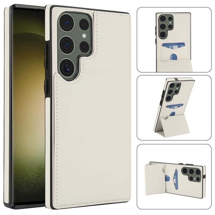 Tri-fold Holder Leather Phone Case with Card Slot, For Samsung Galaxy S23 Ultra 5G, For Samsung Galaxy S23+ 5G, For Samsung Galaxy S23 5G, For Samsung Galaxy S20 FE
