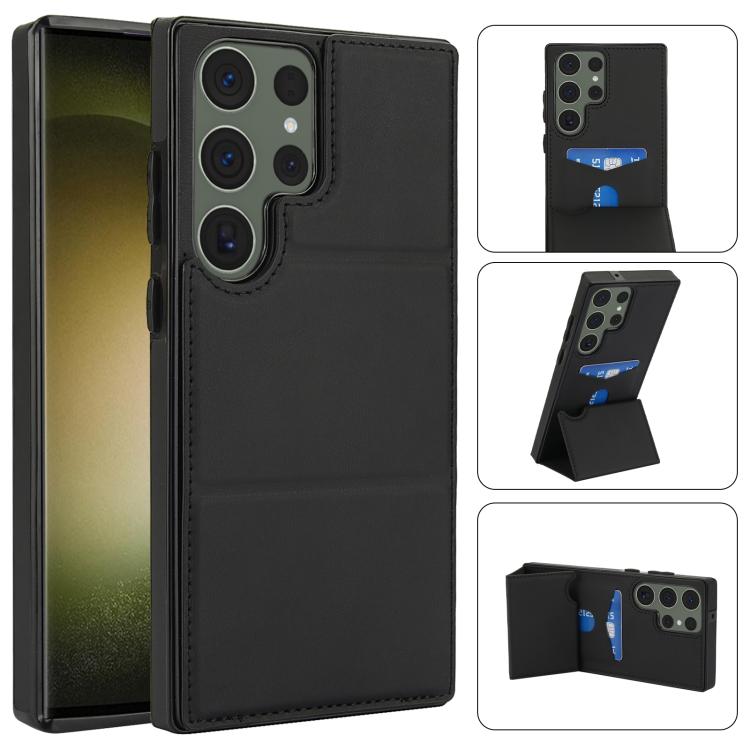Tri-fold Holder Leather Phone Case with Card Slot, For Samsung Galaxy S23 Ultra 5G, For Samsung Galaxy S23+ 5G, For Samsung Galaxy S23 5G, For Samsung Galaxy S20 FE