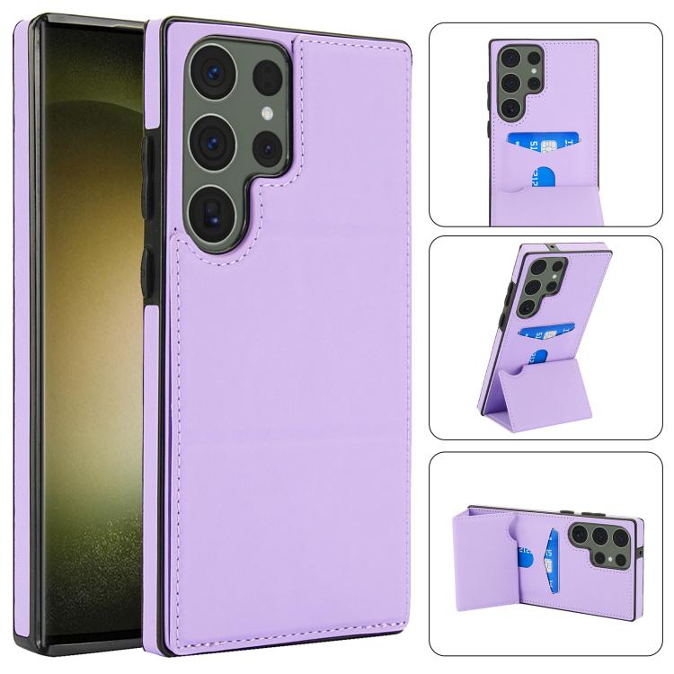 Tri-fold Holder Leather Phone Case with Card Slot, For Samsung Galaxy S23 Ultra 5G, For Samsung Galaxy S23+ 5G, For Samsung Galaxy S23 5G, For Samsung Galaxy S20 FE