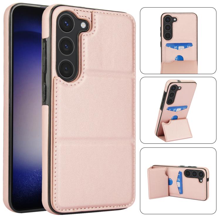 Tri-fold Holder Leather Phone Case with Card Slot, For Samsung Galaxy S23 Ultra 5G, For Samsung Galaxy S23+ 5G, For Samsung Galaxy S23 5G, For Samsung Galaxy S20 FE