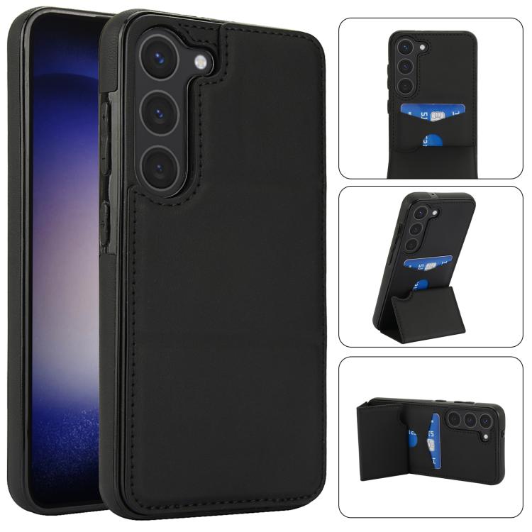 Tri-fold Holder Leather Phone Case with Card Slot, For Samsung Galaxy S23 Ultra 5G, For Samsung Galaxy S23+ 5G, For Samsung Galaxy S23 5G, For Samsung Galaxy S20 FE