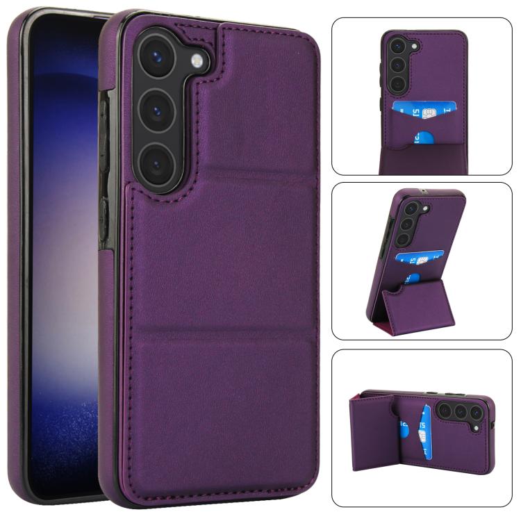 Tri-fold Holder Leather Phone Case with Card Slot, For Samsung Galaxy S23 Ultra 5G, For Samsung Galaxy S23+ 5G, For Samsung Galaxy S23 5G, For Samsung Galaxy S20 FE