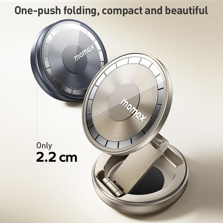 MOMAX CM30 Pac Mount Universal Transparent Magnetic Rotating Car Holder, CM30 (Dark Grey), CM30 (Titanium Gold)