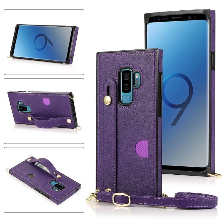 Wrist Strap PU+TPU Shockproof Protective Case with Crossbody Lanyard & Holder & Card Slot, For Samsung Galaxy A90 5G, For Samsung Galaxy Note9, For Samsung Galaxy Note 10, For Samsung Galaxy Note 10 Pro, For Samsung Galaxy S9, For Samsung Galaxy S9 Plu...