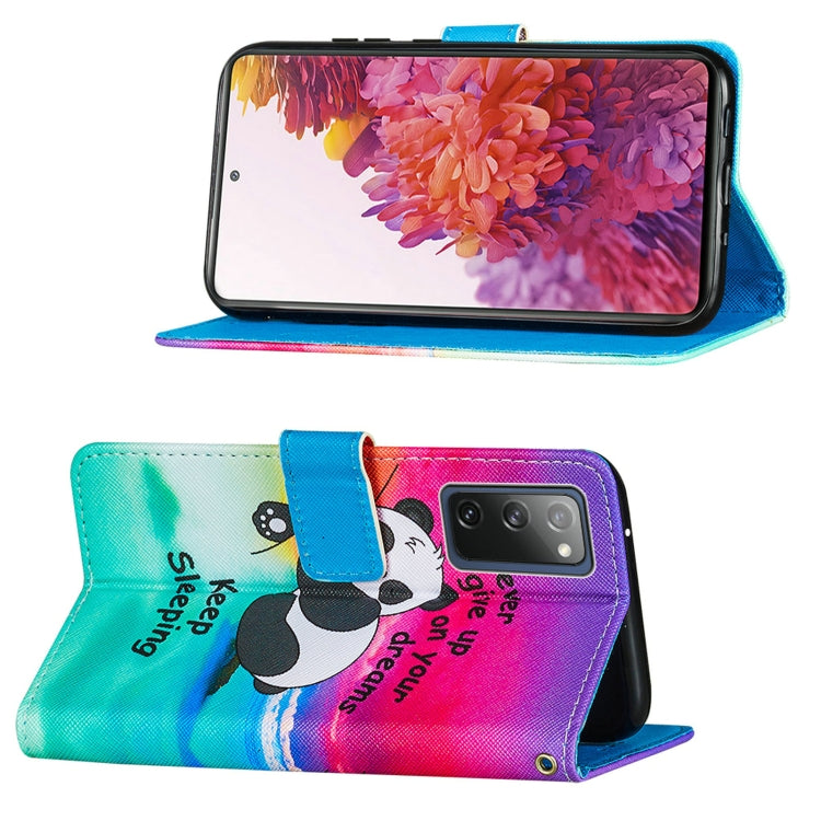 Colored Drawing Pattern Horizontal Flip Leather Case with Holder & Card Slot & Lanyard, For Samsung Galaxy S20 FE, For Samsung Galaxy S20 FE 5G