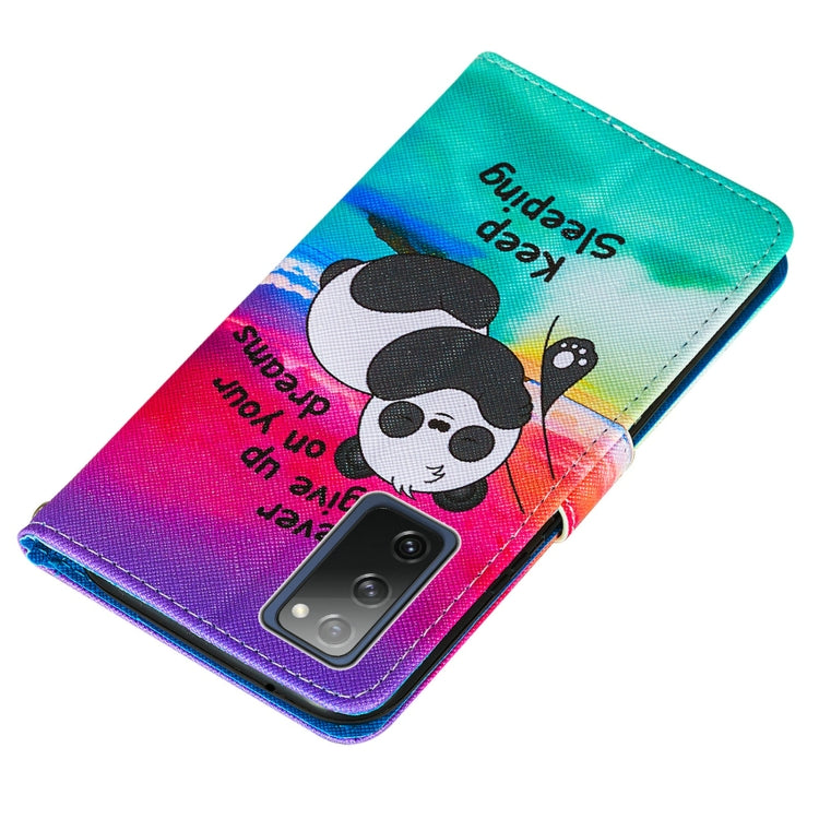 Colored Drawing Pattern Horizontal Flip Leather Case with Holder & Card Slot & Lanyard, For Samsung Galaxy S20 FE, For Samsung Galaxy S20 FE 5G
