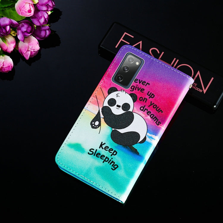 Colored Drawing Pattern Horizontal Flip Leather Case with Holder & Card Slot & Lanyard, For Samsung Galaxy S20 FE, For Samsung Galaxy S20 FE 5G