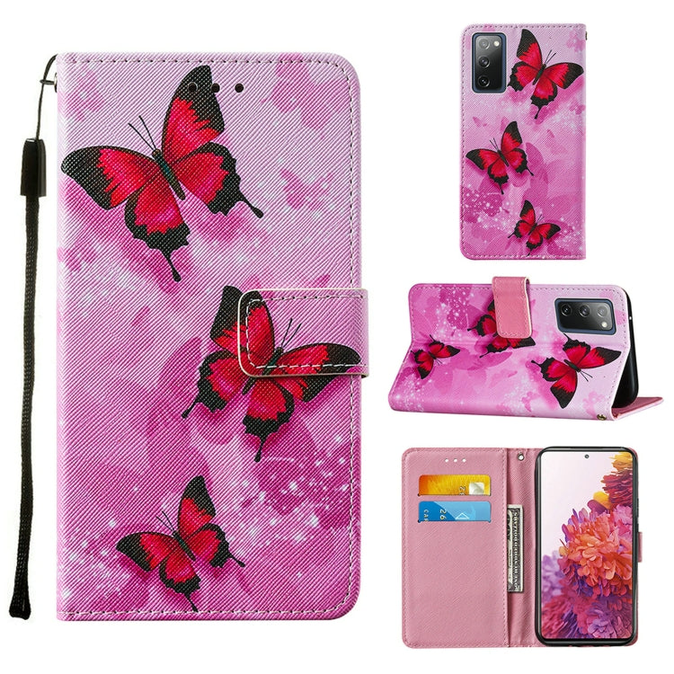 Colored Drawing Pattern Horizontal Flip Leather Case with Holder & Card Slot & Lanyard, For Samsung Galaxy S20 FE, For Samsung Galaxy S20 FE 5G