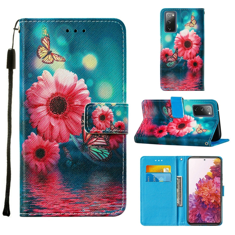 Colored Drawing Pattern Horizontal Flip Leather Case with Holder & Card Slot & Lanyard, For Samsung Galaxy S20 FE, For Samsung Galaxy S20 FE 5G
