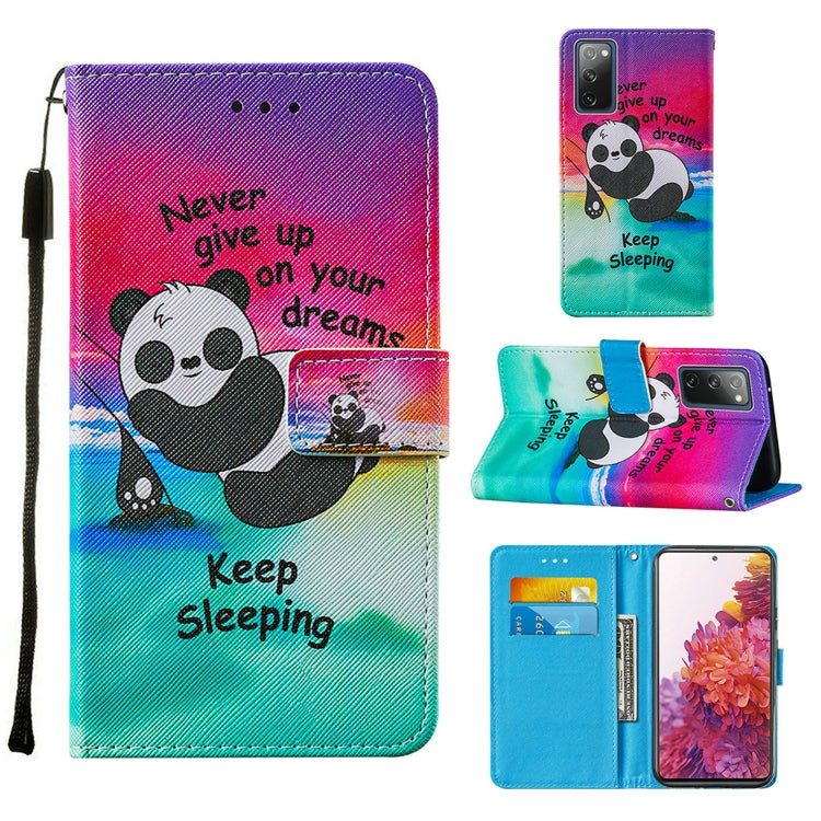 Colored Drawing Pattern Horizontal Flip Leather Case with Holder & Card Slot & Lanyard, For Samsung Galaxy S20 FE, For Samsung Galaxy S20 FE 5G