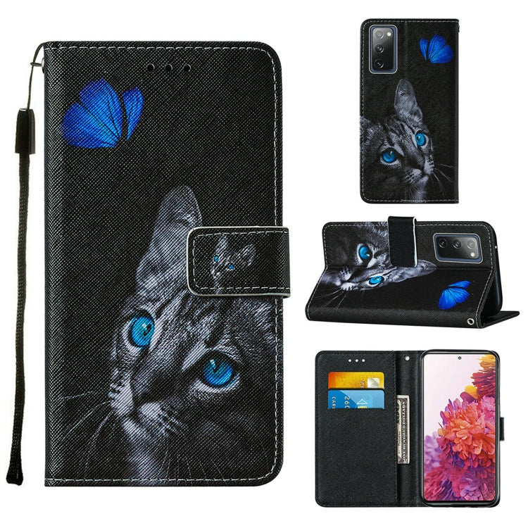Colored Drawing Pattern Horizontal Flip Leather Case with Holder & Card Slot & Lanyard, For Samsung Galaxy S20 FE, For Samsung Galaxy S20 FE 5G
