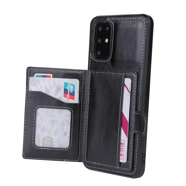 PU + TPU + PC Shockproof Back Cover Case with Card Slot & Holder, For Samsung Galaxy Note20, For Samsung Galaxy Note20 Ultra, For Samsung Galaxy S20, For Samsung Galaxy S20 Plus, For Samsung Galaxy S20 Ultra