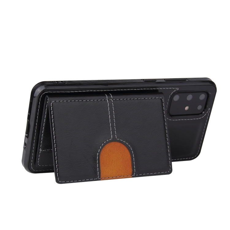 PU + TPU + PC Shockproof Back Cover Case with Card Slot & Holder, For Samsung Galaxy Note20, For Samsung Galaxy Note20 Ultra, For Samsung Galaxy S20, For Samsung Galaxy S20 Plus, For Samsung Galaxy S20 Ultra