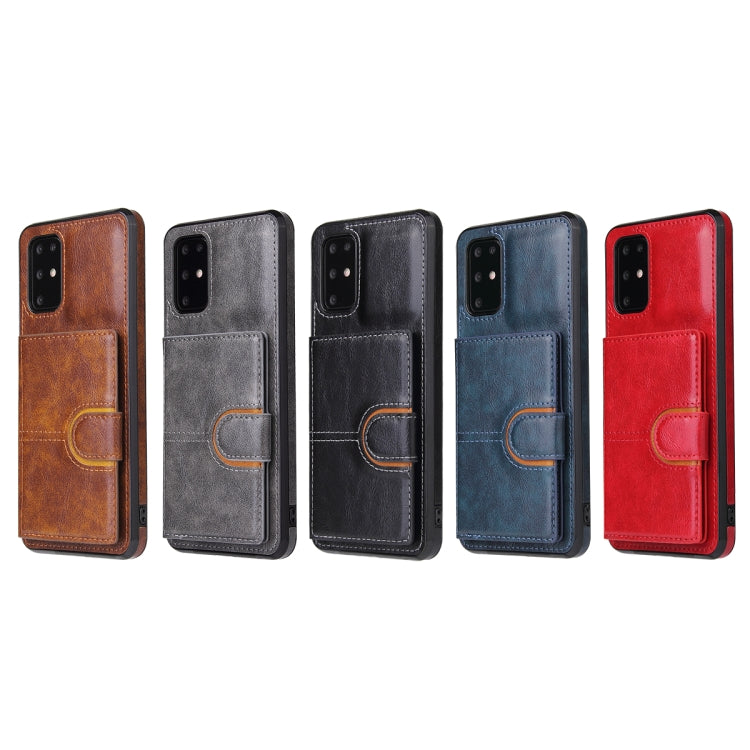 PU + TPU + PC Shockproof Back Cover Case with Card Slot & Holder, For Samsung Galaxy Note20, For Samsung Galaxy Note20 Ultra, For Samsung Galaxy S20, For Samsung Galaxy S20 Plus, For Samsung Galaxy S20 Ultra