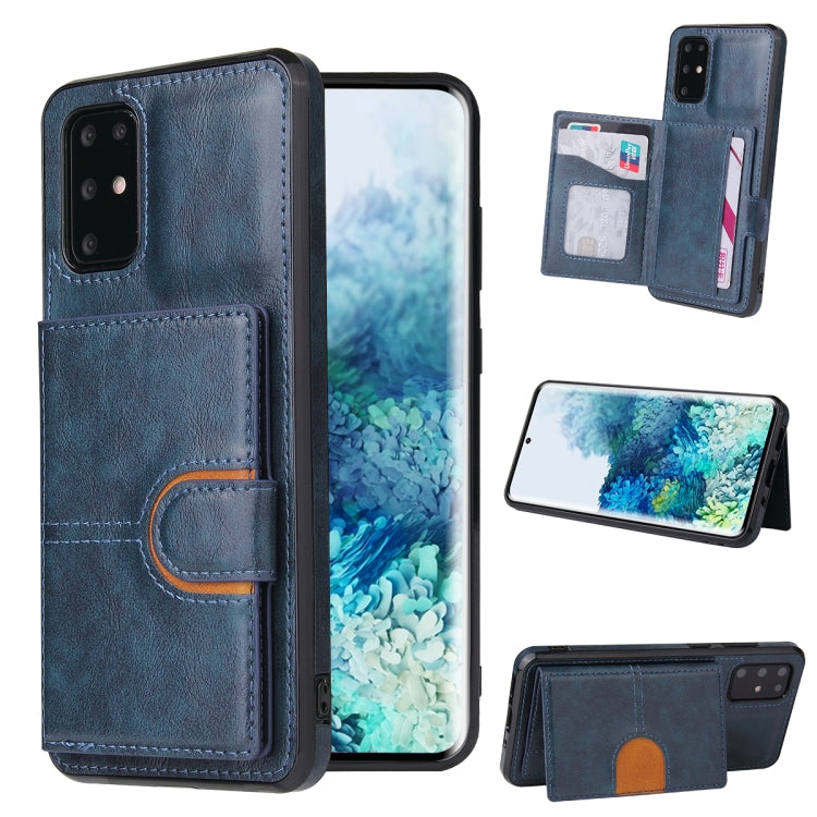 PU + TPU + PC Shockproof Back Cover Case with Card Slot & Holder, For Samsung Galaxy Note20, For Samsung Galaxy Note20 Ultra, For Samsung Galaxy S20, For Samsung Galaxy S20 Plus, For Samsung Galaxy S20 Ultra