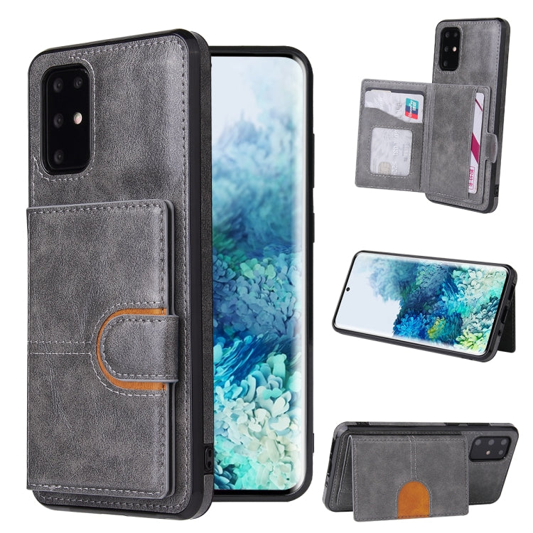PU + TPU + PC Shockproof Back Cover Case with Card Slot & Holder, For Samsung Galaxy Note20, For Samsung Galaxy Note20 Ultra, For Samsung Galaxy S20, For Samsung Galaxy S20 Plus, For Samsung Galaxy S20 Ultra