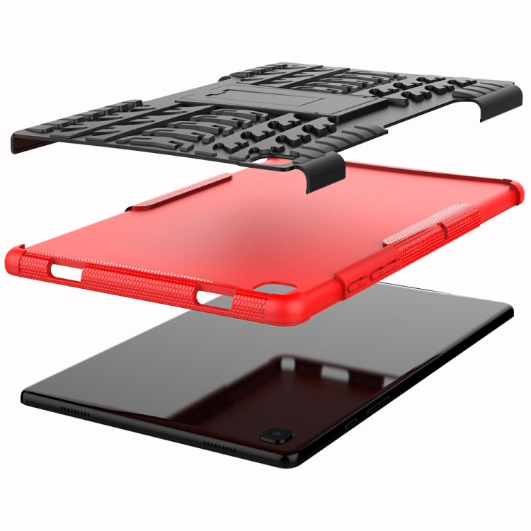 Tire Texture TPU+PC Shockproof Case with Holder, For Samsung Galaxy Tab A7 (2020) T500/T505