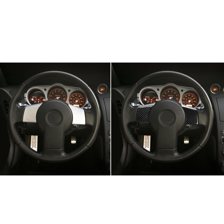 Car Carbon Fiber Steering Wheel Decorative Sticker for Nissan 350z 2006-2009, Steering Wheel