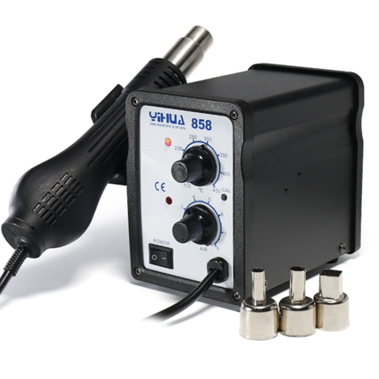 YIHUA 858 AC 220V Adjustable Temperature & Air Flow Hot Air Gun, 858