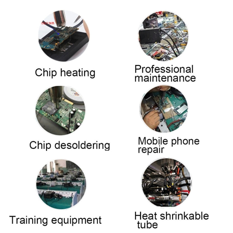 YIHUA 8786D 2 in 1 AC 220V LED Display Adjustable Temperature Hot Air Gun + Solder Station & Soldering Iron, 8786D